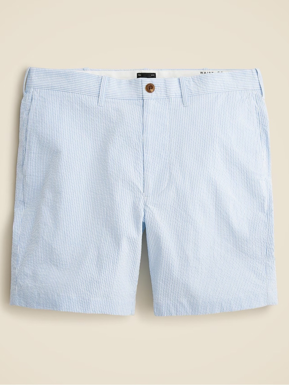 J. Crew 7” Stretch Seersucker Shorts Size 32 (Actually 33) Preppy Coastal Casual
